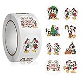 Cute Mick_ey Mouse Stickers for Kids 500pcs Mick_ey Birthday Party Supplies Decorations Party Favor Supply Roll Sticker Reward Gifts Goody Bag Decoration Water Bottle Laptop Luggage Stickers