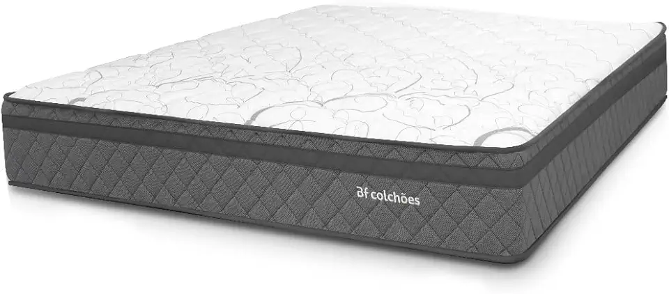 Colchão Casal Espuma D45 Extra Firme Antialérgico Certificado 138x188x24cm BF Colchões