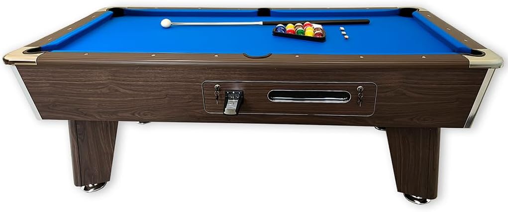 7ft Pool Table Coin Operated Billiard Table Blue Felt - Legend
