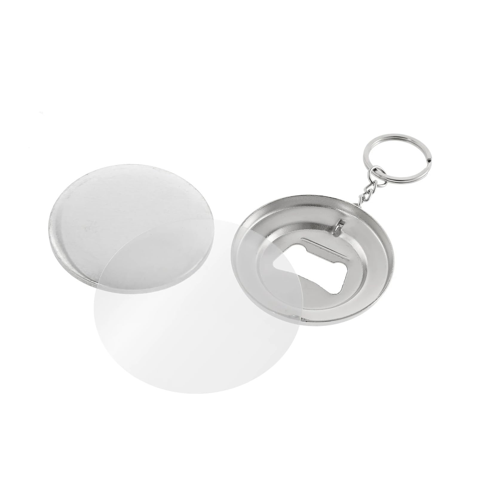 100 szt. Otwieracz do butelek, brelok, podstawa, materiał, 58 mm, części zamienne do maszyny do produkcji znaczków Pro Badge do spersonalizowanego rękodzieła