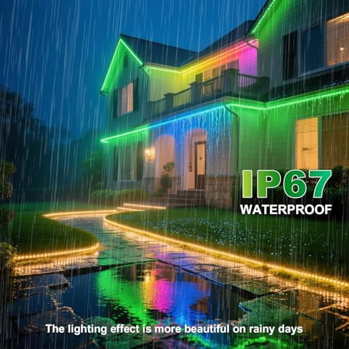 Tira de LED solar impermeable RGB 15.24 m para exteriores miniatura 6