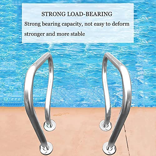 Main courante de piscine en acier inoxydable avec base stable - 5