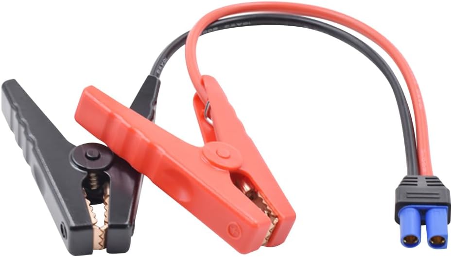 12-48V Car Emergency Line Clip Heavy Duty Jumper Cable Clamps Insulated Copper Cable Clamp for Car Battery Booster and Solar Panel Power Connection