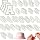 Geosar 156 Pieces Self Adhesive Chenille Letter Patches A-z Gold Iron on Letters Embroidered Trimmed Preppy Alphabet Patches for Christmas Party Gifts Clothing DIY Repairing Craft Fabric(White)