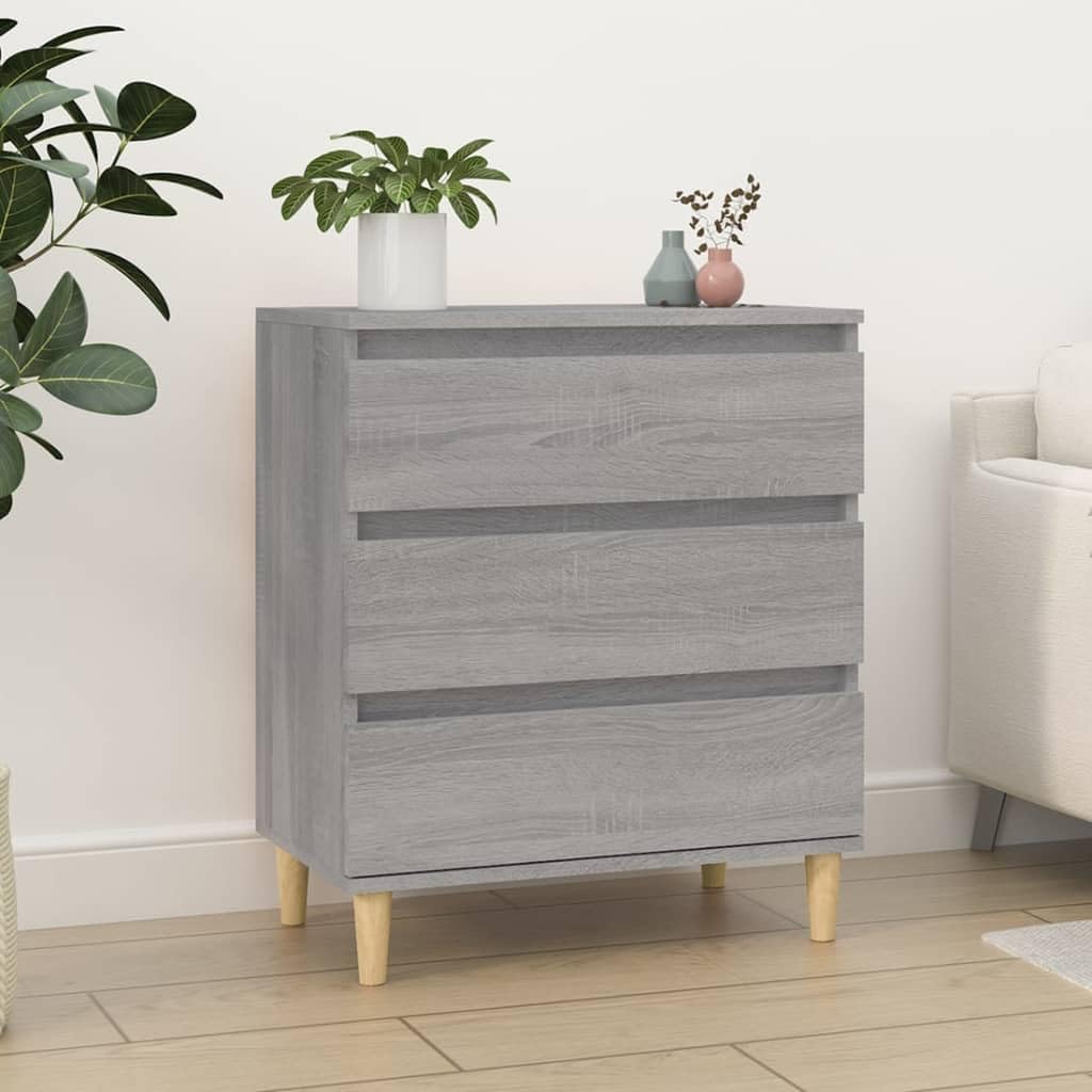 Aparador gris Sonoma de madera de ingeniería con acabado premium y diseño minimalista