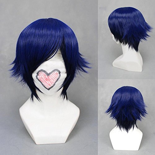 Tomorrow Lover Blue Wig Short Layered Wig Men's Vocaloid Costume Wig + Free Wig Cap