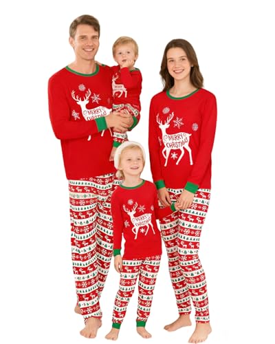 Ensemble pyjama famille Noël Trsenvrml assortis, enfants