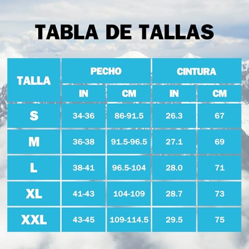 NuCamper Camiseta Térmica para Hombre, Invierno Camisetas Interior Termicas Hombre Manga Larga, Invierno Térmica Deporte Camiseta Compresión para Ski Camiseta Running Ciclismo Fitness Cálida Ropa