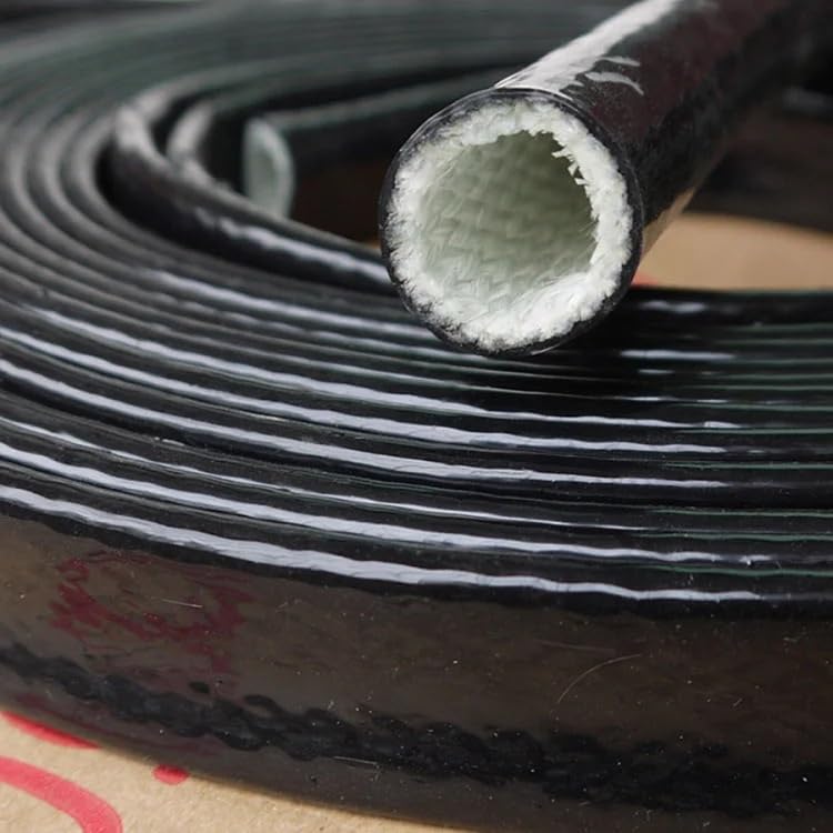 Gaine Tressée Silicone Fibre De Verre - Diamètre Intérieur 4mm, Longueur 10m - Résiste à 200°C-400°C, Ignifuge - Pour Protection Câbles Haute Température
