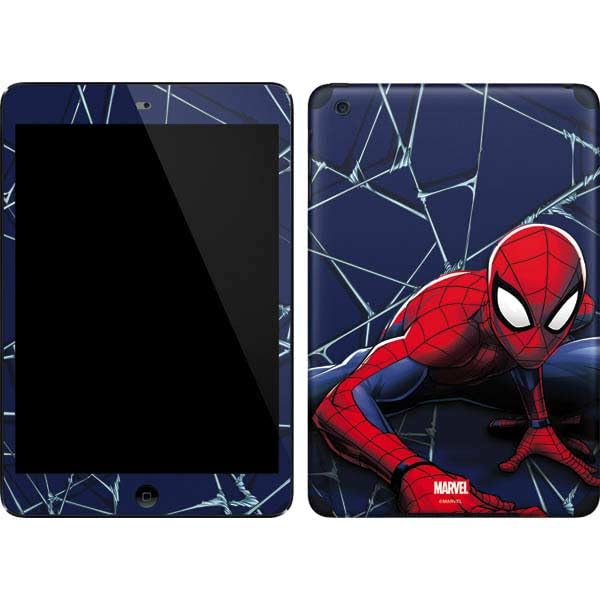 Skinit Decal Tablet Skin Compatible with iPad mini (1st & 2nd Gen) - Officially Licensed Marvel Spiderman Crawling Spiderman Design