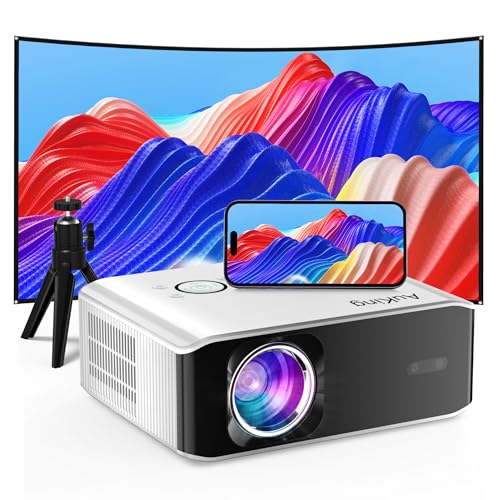 Image of AuKing Projector, 2025 Upgraded Auto-focus Projector, Full HD 1080P Home Theater Video Projector, Compatible with HDMI/USB/AV/Smartphone/TV Box/Laptop