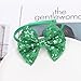 Kiszu Sparkly Sequin Hair Bow Headbands Fashion Glitter Cute Boutique Ribbon Bows for Girls, Kids, and Women (Christmas Green)