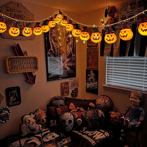 2024 Newest Battery Operated Pumpkin Lights for Halloween Decorations Indoor, Jack-o-lantern String Lights for Halloween Party Front Door Porch Fireplace Camper Golf Cart Parade Garland Wreath Decor 2024 Newest Battery Operated Pumpkin Lights for Halloween Decorations Indoor, Jack-o-lantern String Lights for Halloween Party Front Door Porch Fireplace Camper Golf Cart Parade Garland Wreath Decor