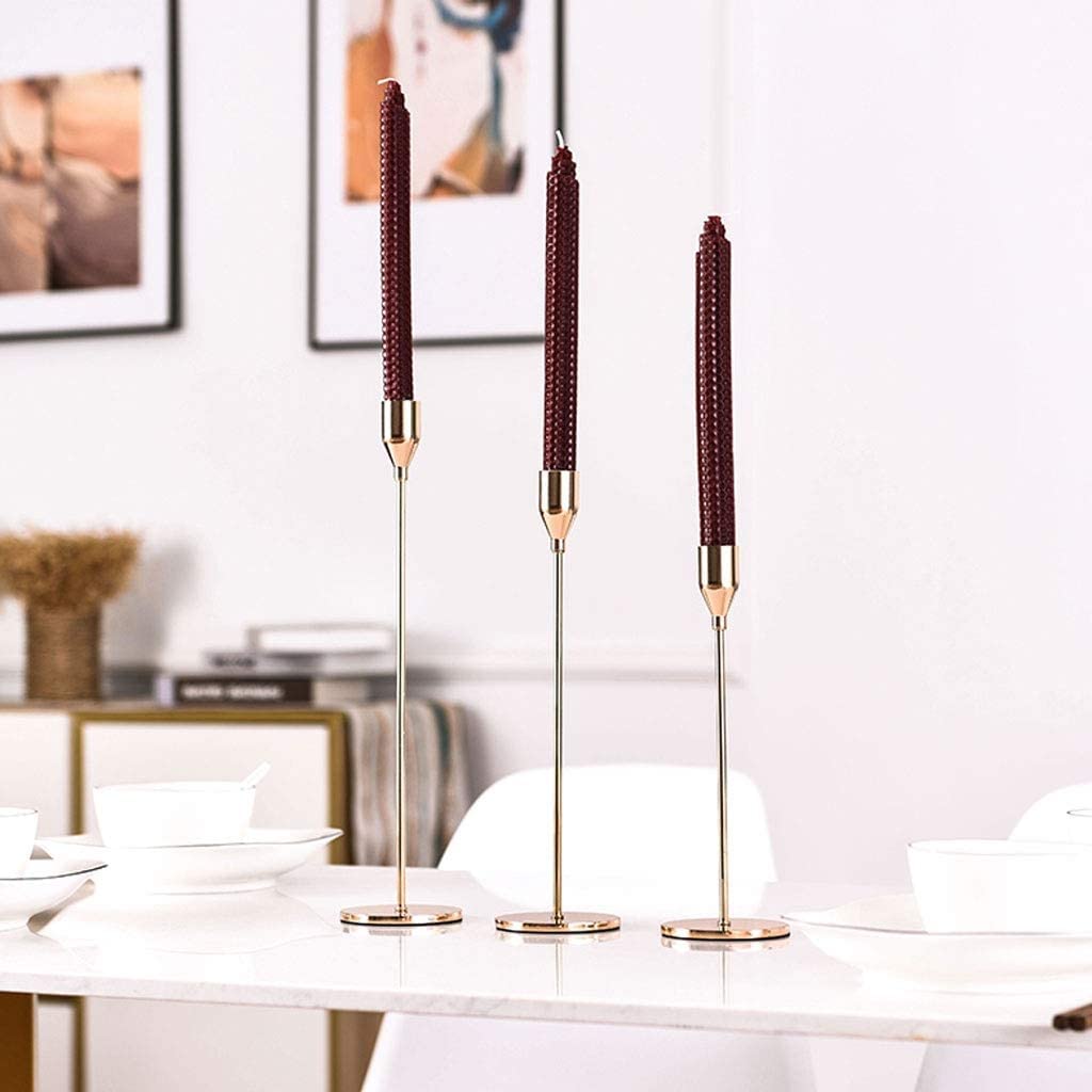 Portacandele in metallo unico, candeliere di lusso europeo di moda per matrimonio tavolo di Natale decorazione domestica candeliere regalo