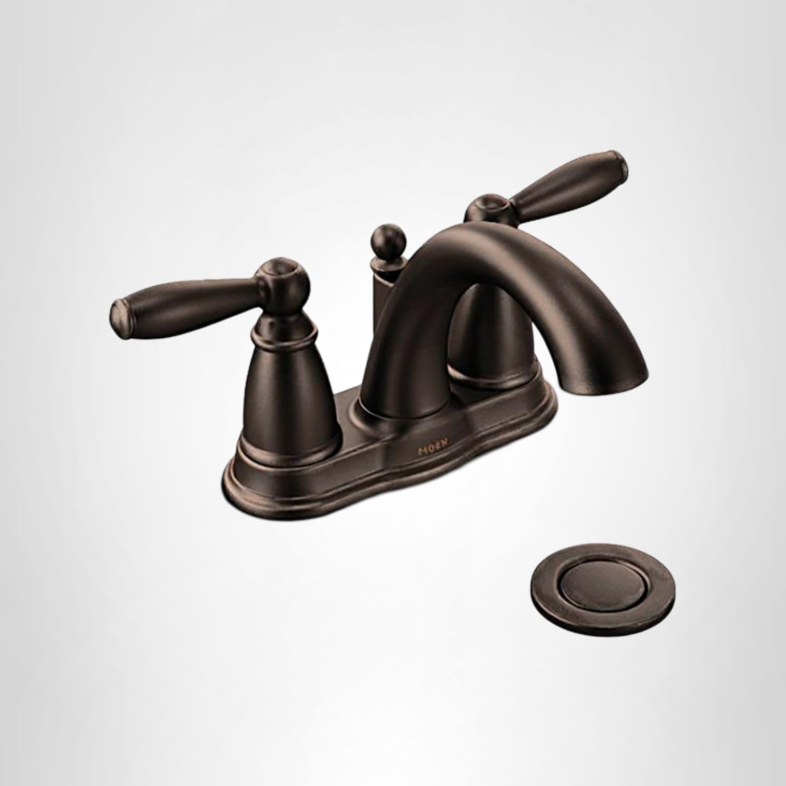 Moen Brantford Oil-Rubbed Bronze Two-Handle Low-Arc Traditional