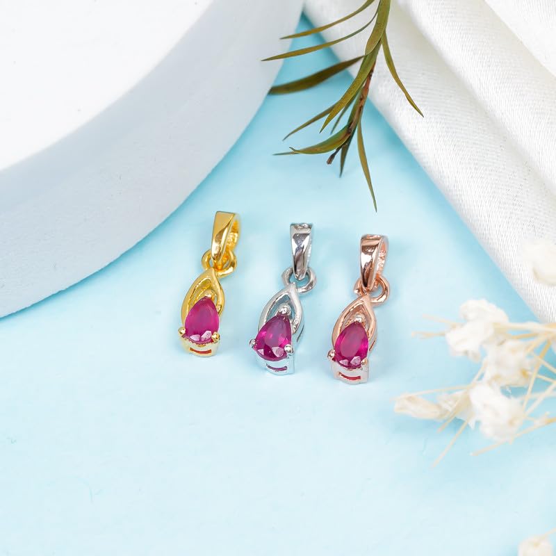 Pendentif quartz rubis argent 925 HIMALYA, le cadeau bohème idéal