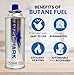 Gas Shark Butane Fuel Gas Canisters | 12 Pack | 8 oz Premium Butane Gas with Triple-Seamed CRV Explosion-Proof Design | UL Listed | Ideal for Portable Stoves, Torches, Camping, & Outdoor Cooking