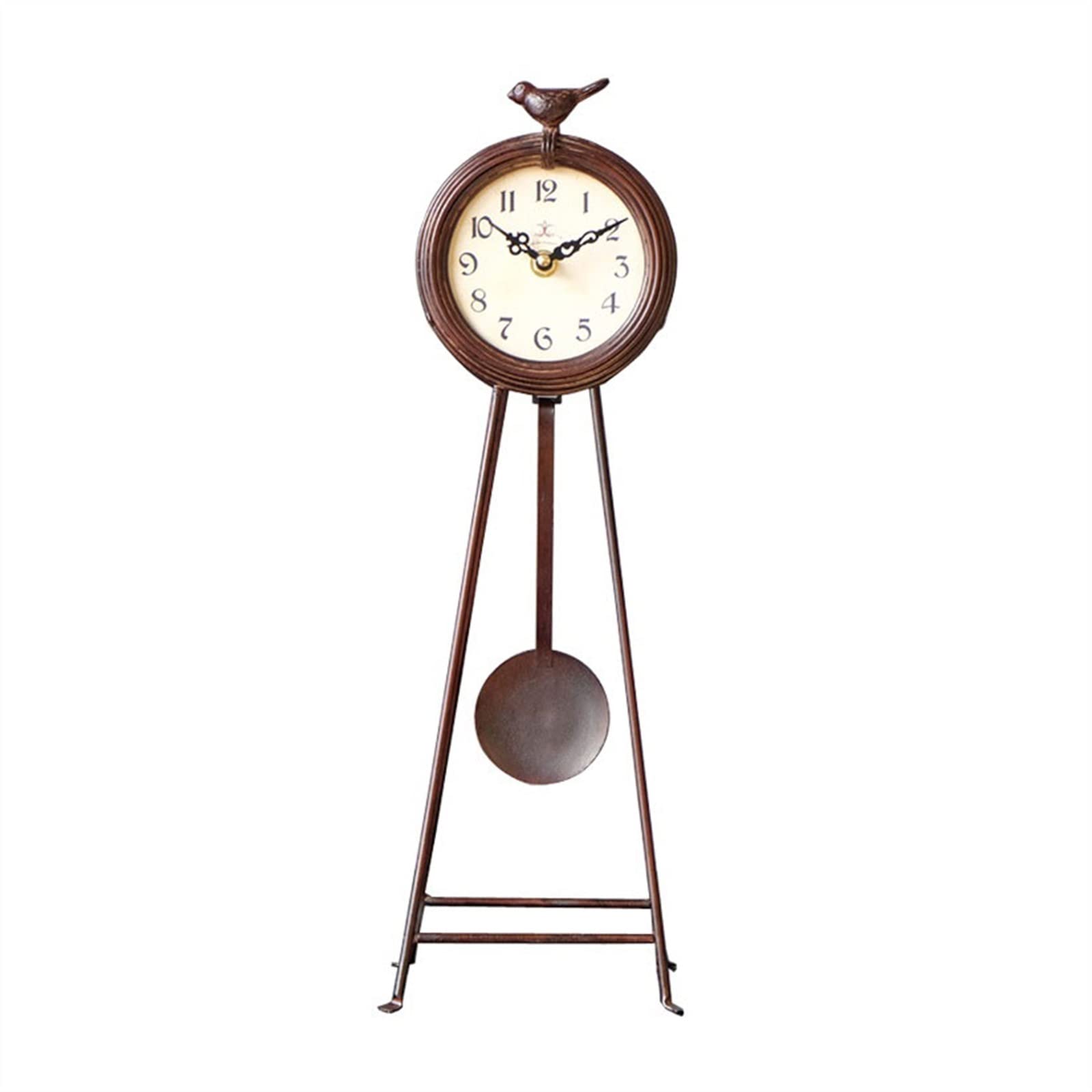 Décorative Horloge rétro en Fer décoration créative Chambre Salon Oiseau modèle Horloge de Bureau décoration nostalgique pour Bureau Chambre Table