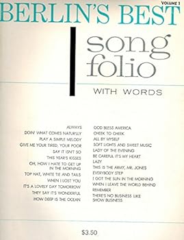 Berlin's Best Song Folio with Words ; Vocal Piano Chords