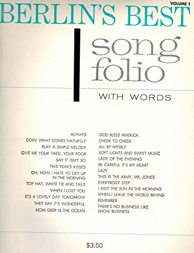 Berlin's Best Song Folio with Words ; Vocal Pia... B00187WZYS Book Cover