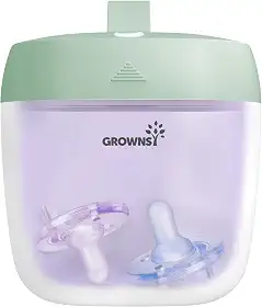 Desinfetante de chupeta portátil com luz UV | Mini esterilizador para bebês em movimento | Recarregável por USB 99,99% esterilizado em 59 segundos, cor verde