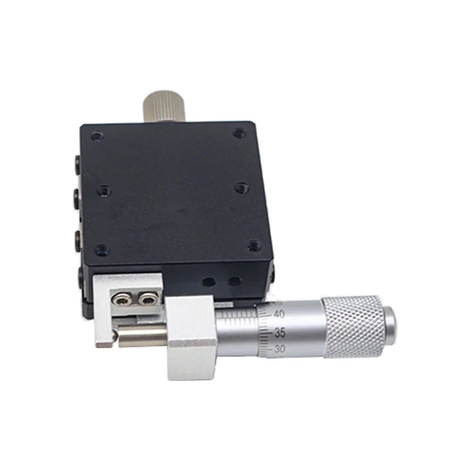 Piattaforma di Spostamento Manuale ASSE X LGX40-L, manopola Ottica, micrometro, Stadio Scorrevole, Barra in Acciaio, Guida a Sfere, 40 * 40 mm