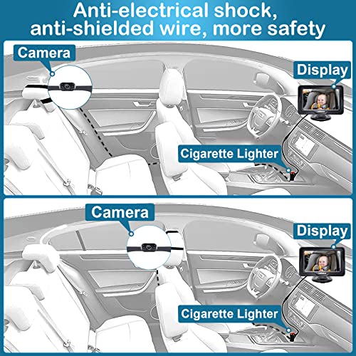 Leekooluu Baby Car Camera Hd 1080P Display Car Mirror Baby Rear Facing Seat Full View Infant Crystal Night Vision Lk12 #TOP5