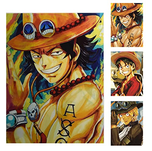Fukujin Anime One Piece Póster,Monkey D. Luffy,portgas d ace Posters (Dynamic)sin marco