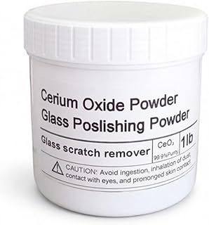 1 lb 99% Pure Cerium Oxide — removes Scratches, Wiper Streaks & Oil Film from windshields. Restores Shine to Windows, Showers & Glass. Safe, Effective, auto & Home use.