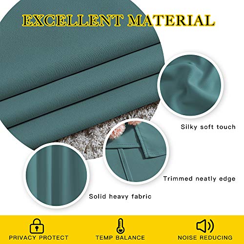 image for NICETOWN Insulated Curtains Blackout Draperies - Triple Weave Thermal 