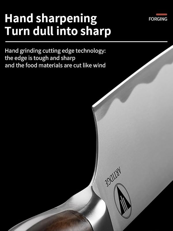 ARTIDGE 3 Pieces Knife Set, Professional Japanese High Carbon Stainless Steel Kitchen Knife Set, Ultra Sharp Chef Knives Sets with Ergonomic Pakkawood Handle, 15° Double-Edged Blade, Full Tang Design by ARTIDGE - Image 3