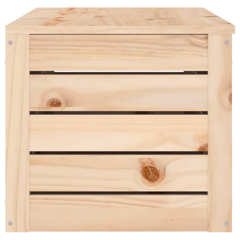 Hothingwell - Caja de almacenamiento (109 x 36,5 x 33 cm, con tapa de madera maciza de pino, gran espacio para alfombras y cojines, marco resistente y estable para organización de hogar