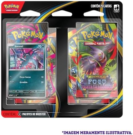 Pokémon TCG, Blister Quadruplo Sneasel ME02 Fogo Fantasmagórico