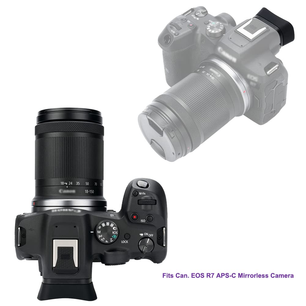 Visor ocular de silicona suave de estilo extendido para cámara Canon EOS R7 APS-C sin espejo