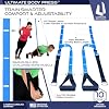 Ultimate Body Press XL Doorway Pull Up Bar with Elevated Bar & amp؛ عرض قابل للتعديل