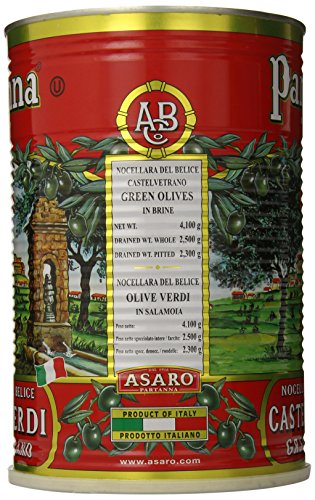 Partanna Premium Select Castelvetrano Whole Olives - 5.5 lbs, Buttery