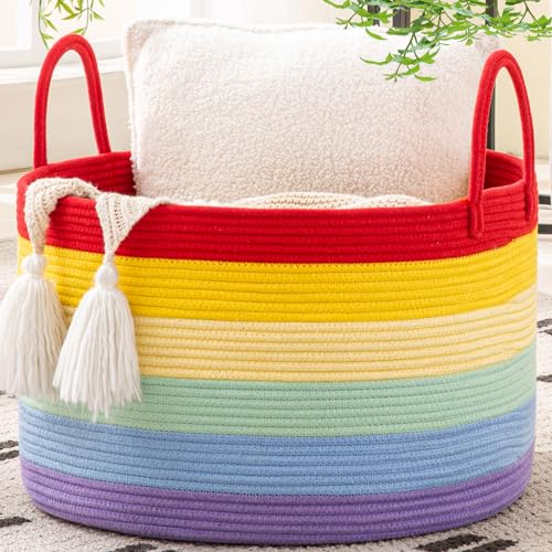 KAKAMAY Large Blanket Basket (20