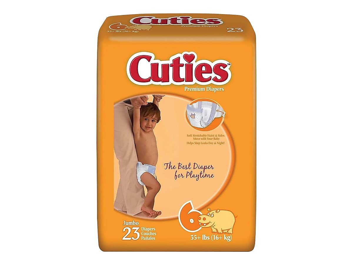 Cuties 72926 Cuties Premium Jumbo Diapers Size 6 92/PK (CR6001)