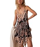 Free People Women's Bali Seashell Scarf Print, Black Combo