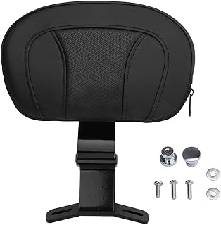TOTMOX Front Driver Rider Backrest w/Pad, Front Driver Rider Backrest w/Pad Compatible with Harley Davidson Touring Models 2009-Later