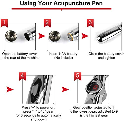 Pen acupuncture électronique 5-en-1 pour massage méridien - 5