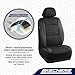 Skechers Memory Foam Leather Car Seat Covers, Air Cool Mesh Thick Seat Covers, Car Seat Covers Front Seats Airbag Compatible, Automotive Comfort for Most Cars, Vans, Trucks, SUV,Black