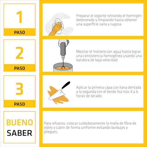Miniatura 4 de Sika - Mortero Impermeabilizante - Sikamonotop-107 Plus Es - Gris - Uso En Interior Y Exterior - Hormigón, Mortero, Piedra Y Fibrocemento - 25 Kg