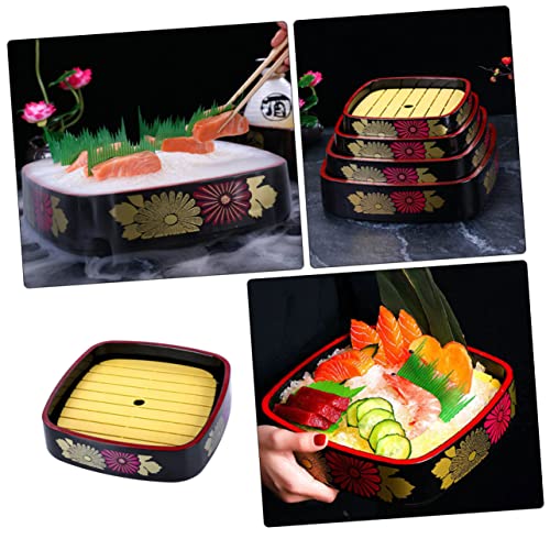Plato decorativo para sushi LIFKOME con patrón crisantemo miniatura 5