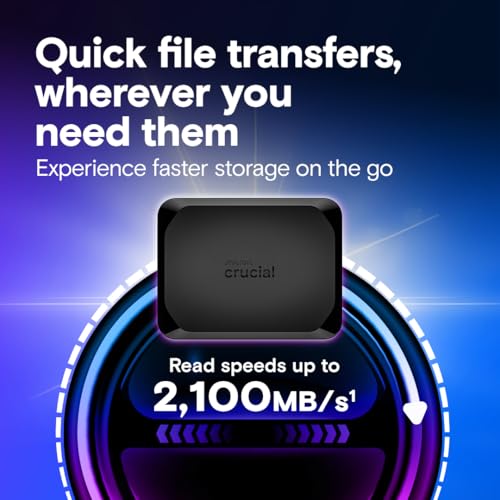 Crucial X10 4TB Portable SSD, Up to 2,100MB/s, USB 3.2 USB-C, External Solid State Drive, Compatible with Windows, Mac & Android, Durable Storage for Games, Photos & Files, Black – CT4000X10SSD9C02 - image 3