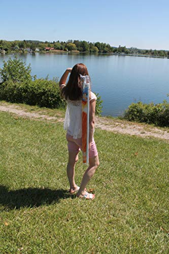 AAF Nommel Sonnenschirm Strand Schirm Gartenschirm - Ø160 cm Marktschirm Orange Kiwi Melone (Orange) – Bild 4