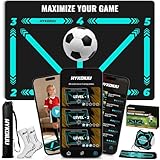 Soccer Training Mat With Instructional Video Improve Strength,Agility And Coordination Soccer Training Equipment For Footwork And Ball Mastery Non-Slip Silent Equipment For All Ages Football Footwork Mat