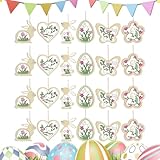 Décoration de Pâques - Jolie décoration de fête en bois - Pendentif de...