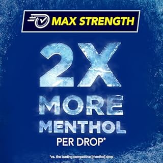 Vicks VapoCool Severe Medicated Sore Throat Drops, Max Strength Menthol, Soothes Sore Throat Pain, Winterfrost Flavor, 45ct