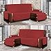 NuvolaNera Copridivano trapuntato con penisola – Salvadivano imbottito reversibile – 3 posti (seduta 240 cm) Bordeaux